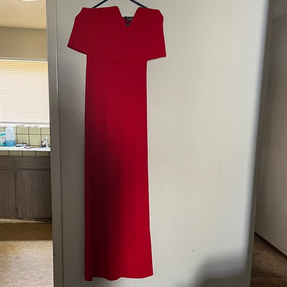 Elegant Red Off-Shoulder pant suit